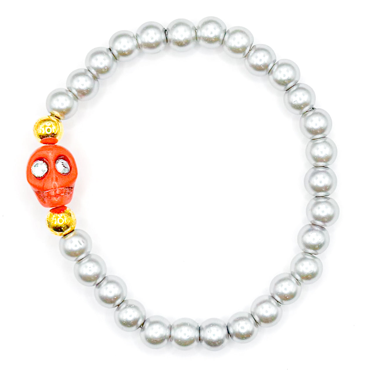 Spooky Skull 3.0 Glass Beaded Bracelet