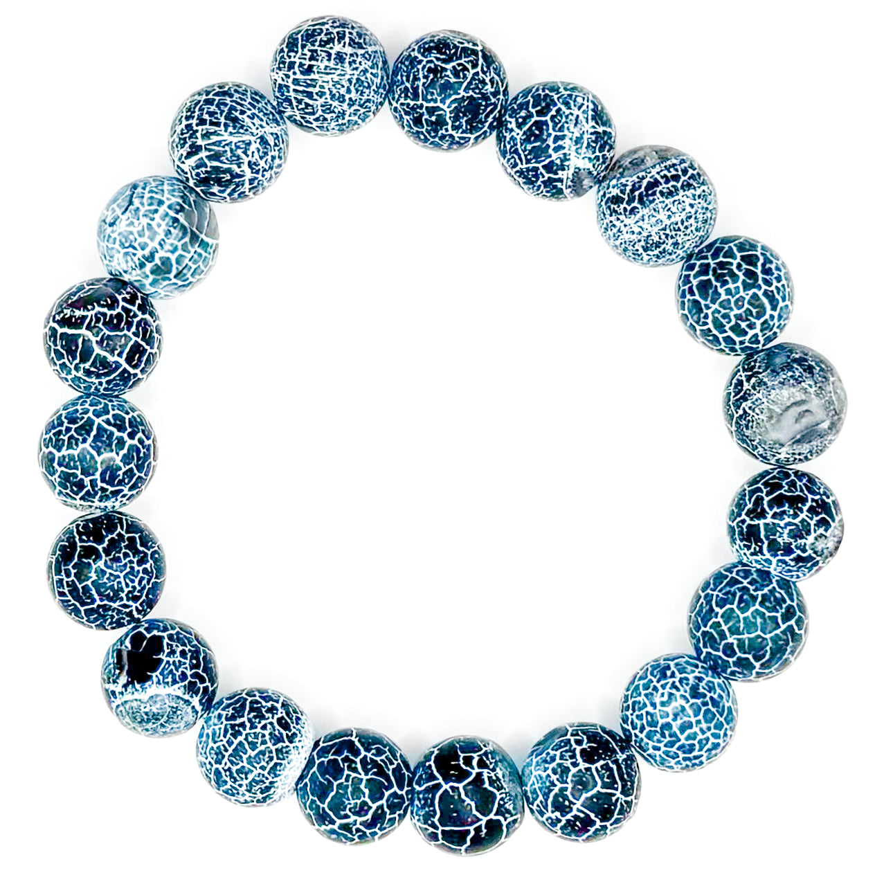 Chill Crackles Glass Beaded Bracelet