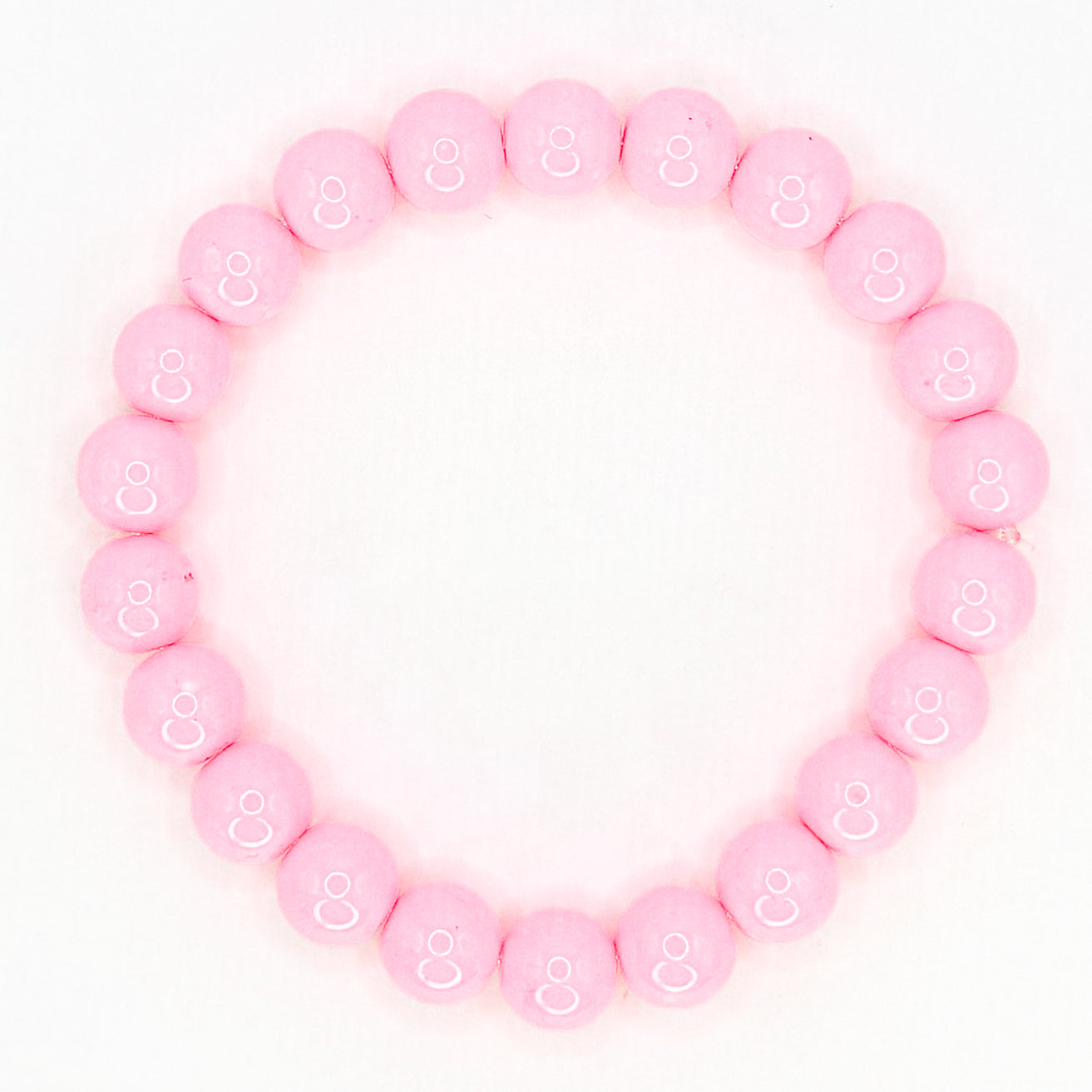 Hot Pink Matte Glass Beaded Bracelet