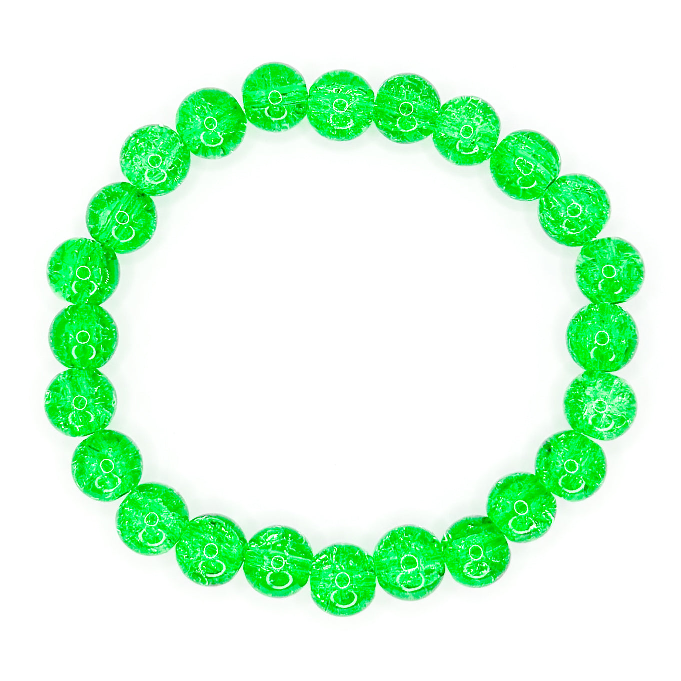 Emerald Green Glass Beaded Bracelet