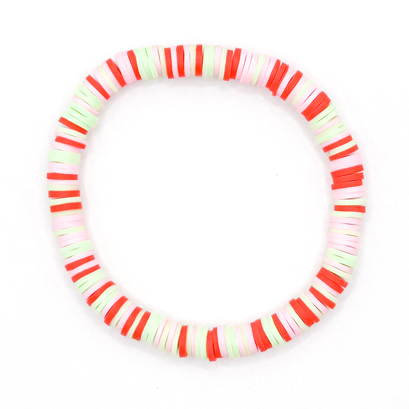 Merry and Bright Clay Beaded Bracelet