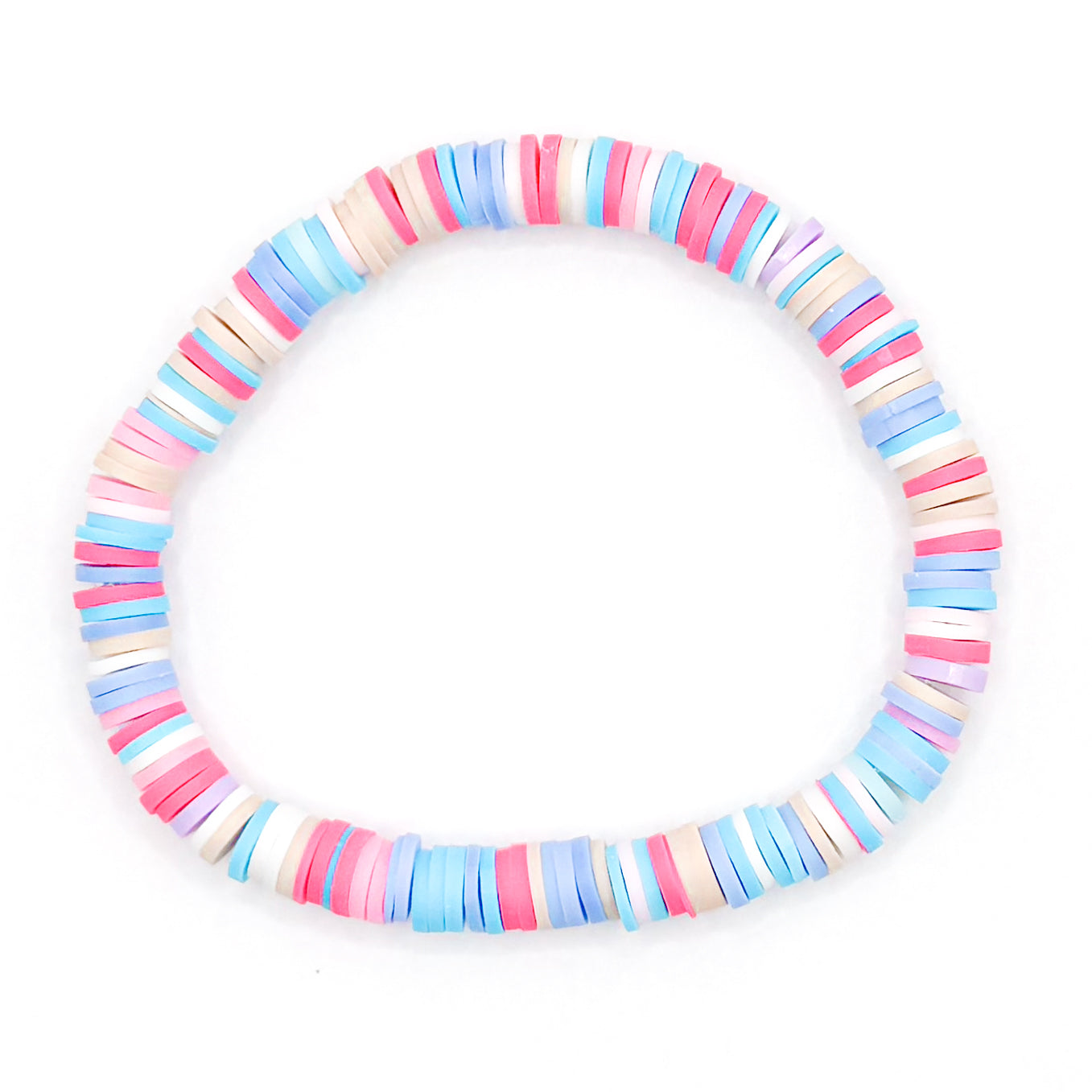 Chrome Bubbles Clay Beaded Bracelet