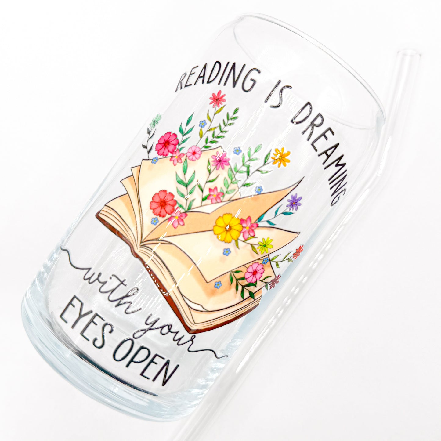 Reading Is Dreaming Glass Cup - 16oz