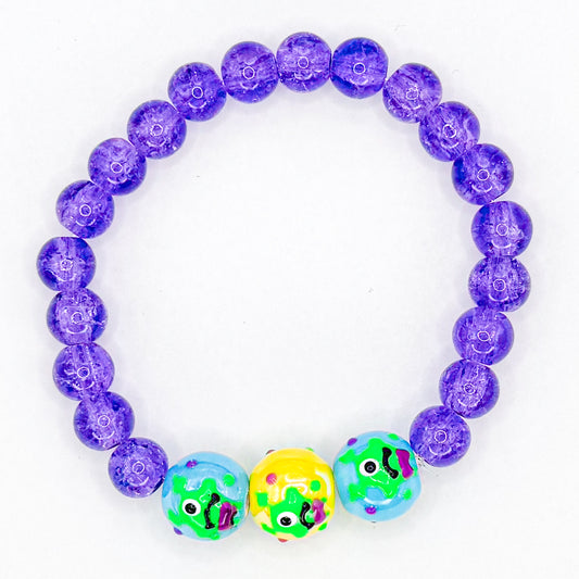 Scary Monsters Glass Beaded Bracelet