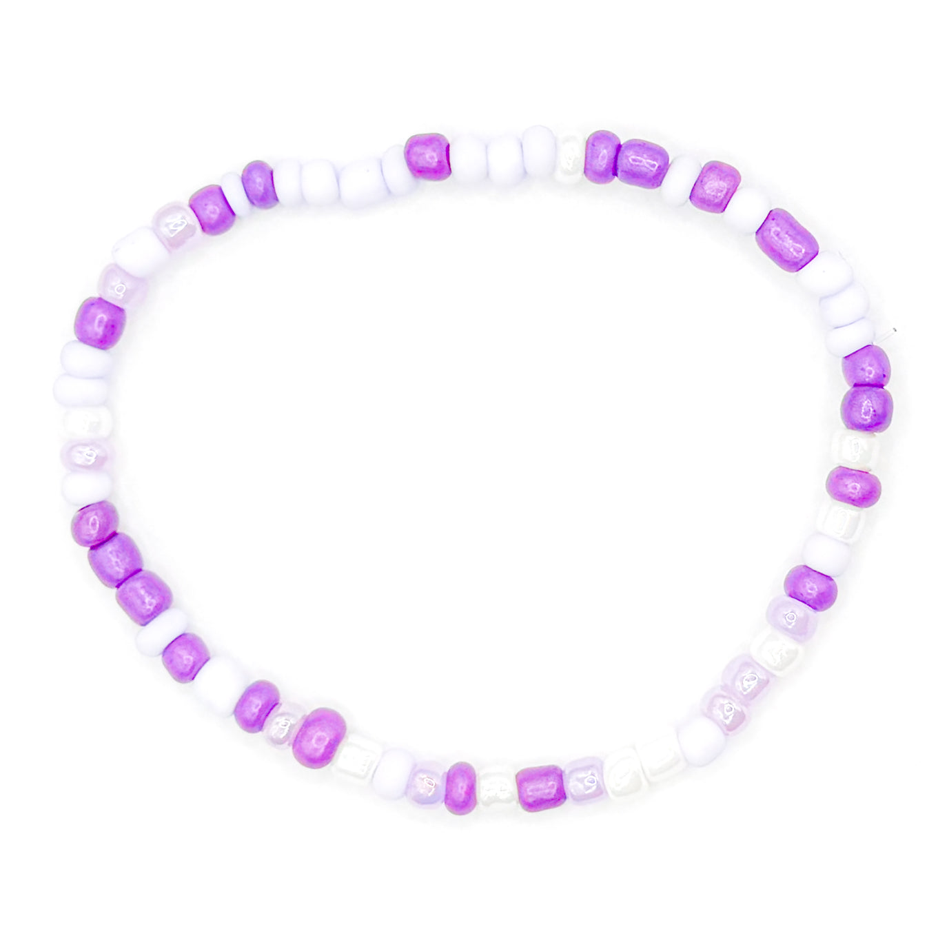 Dark Purple Seed Beaded Bracelet