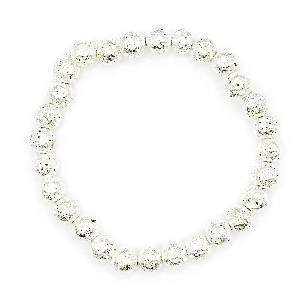 Silver Rock 4.0 Stacker Glass Beaded Bracelet