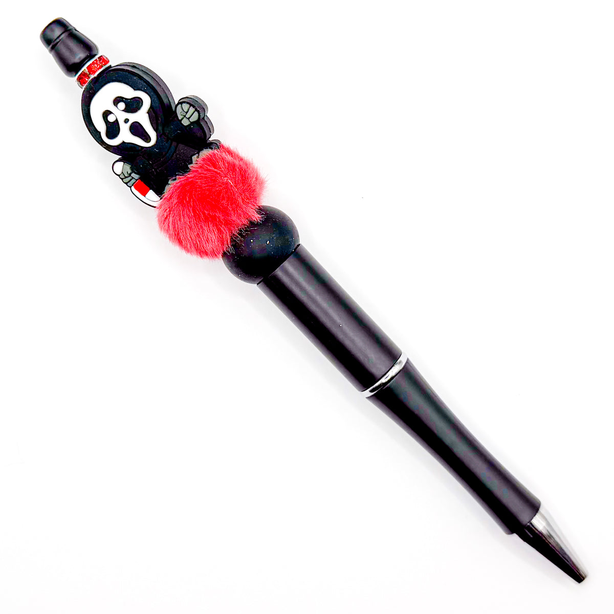 Scary Guy Red Fluffy Charm Pen