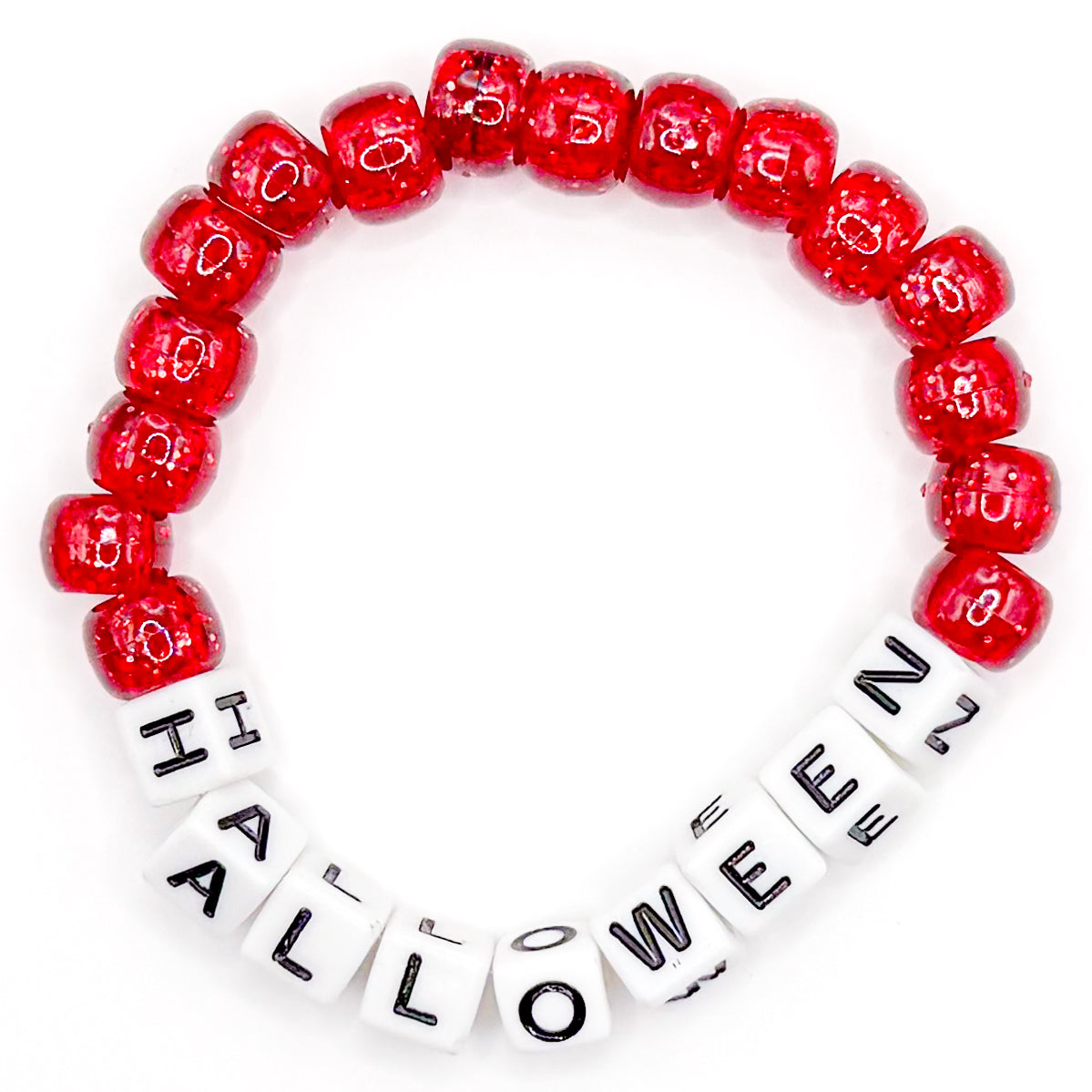 Red "Halloween Beaded Bracelet