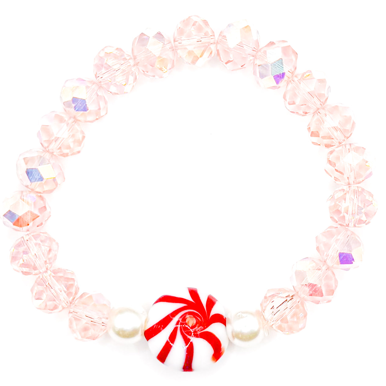 Christmas Candy Glass Beaded Bracelet