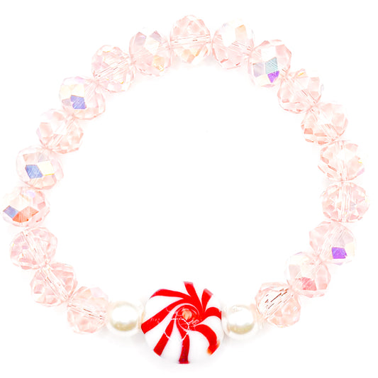 Christmas Candy Glass Beaded Bracelet