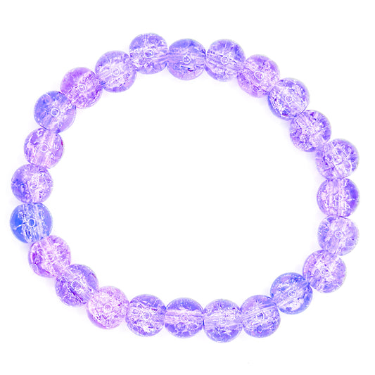 Lilac Glass Beaded Bracelet