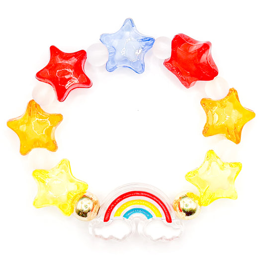 Colorful Rainbow Stars Beaded Bracelet