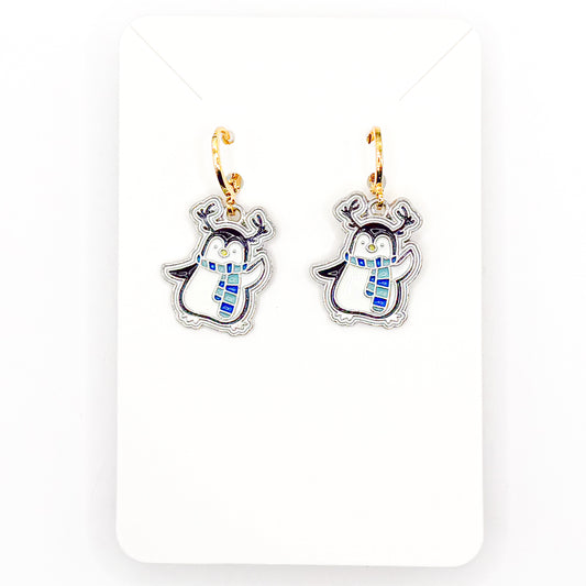 Little Penguin Huggie Earrings