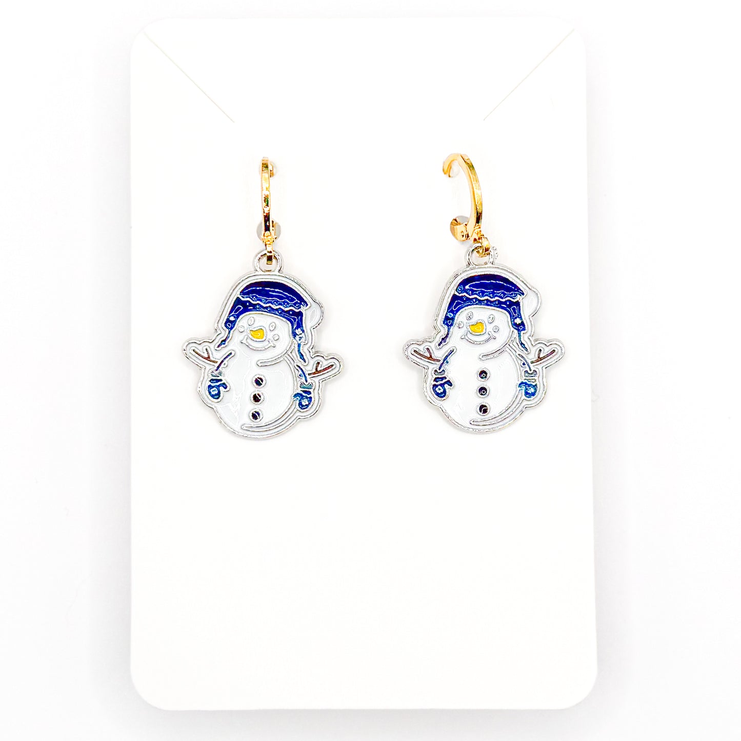 Winter Penguin Huggie Earrings