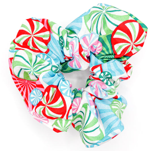 Christmas Candy Hand-Sewn Scrunchie