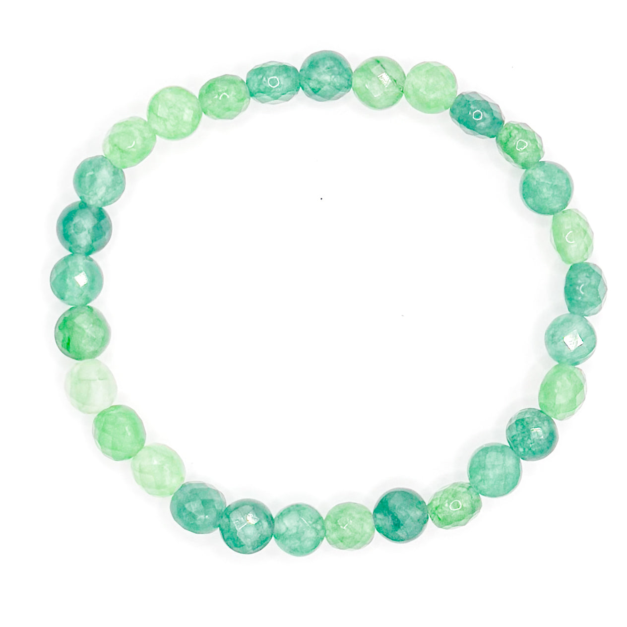 Green Gems Glass Beaded Bracelet