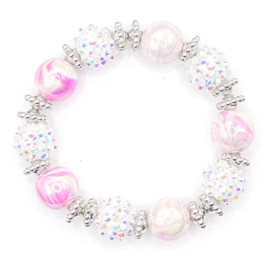 Glitter Swirl Beaded Bracelet