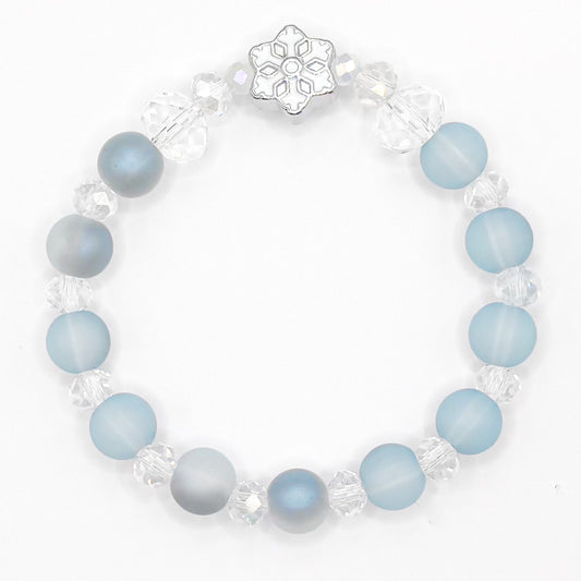 Classic Snowflake Glass Beaded Bracelet