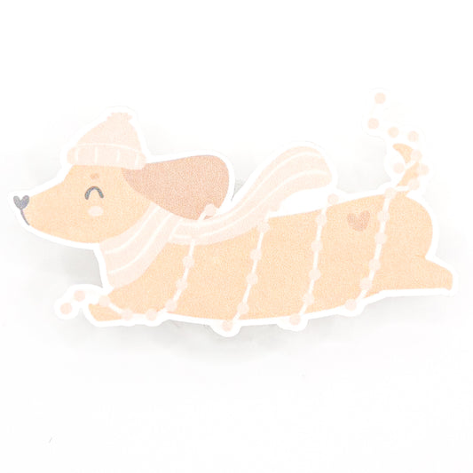 Holiday Dachschund Sticker