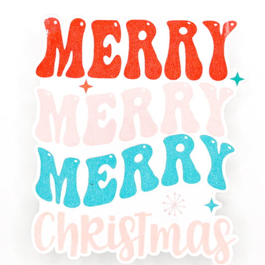 Groovy Merry Christmas Sticker