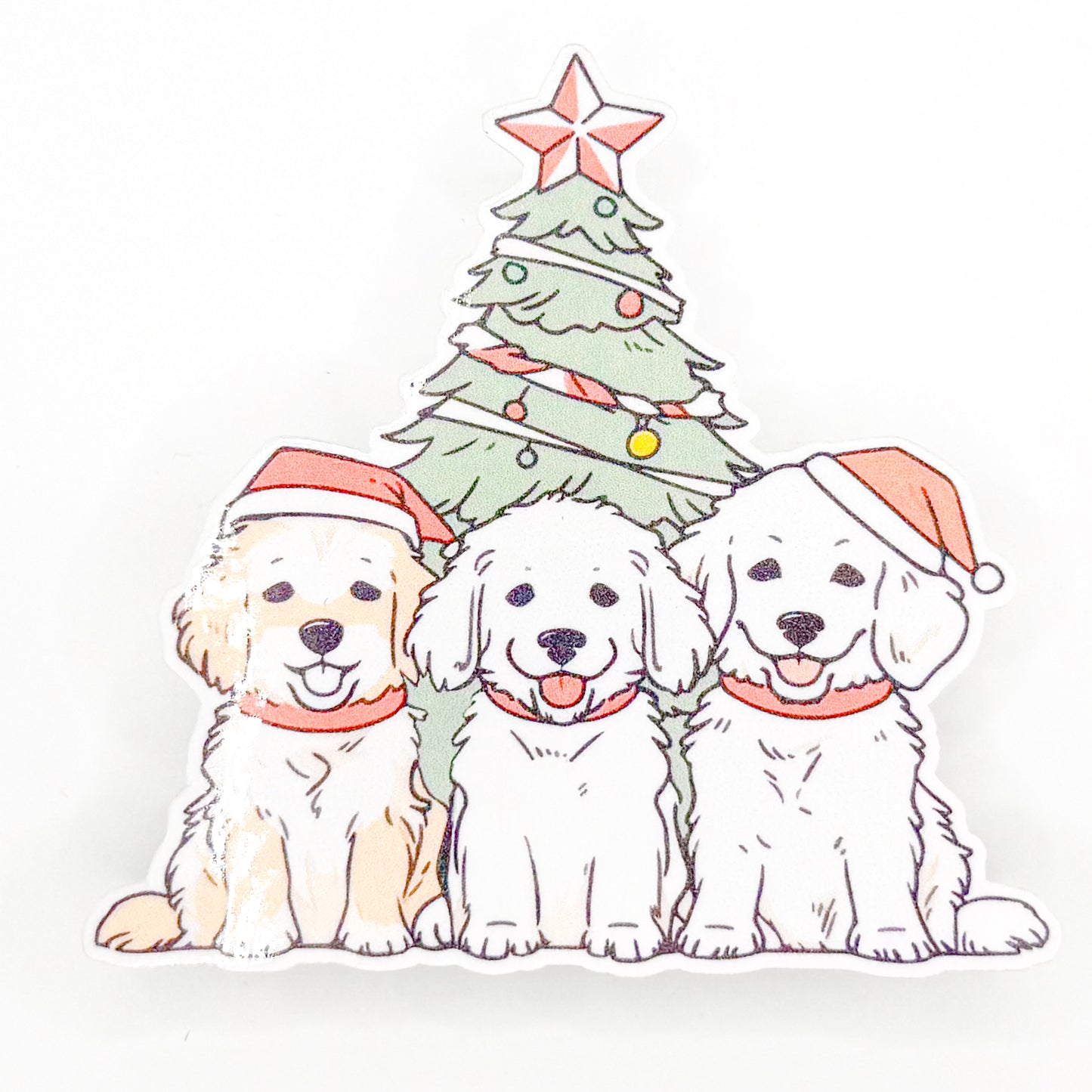 Christmas Puppies Sticker