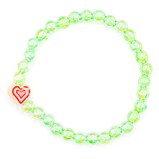 Holiday Heart Beaded Bracelet