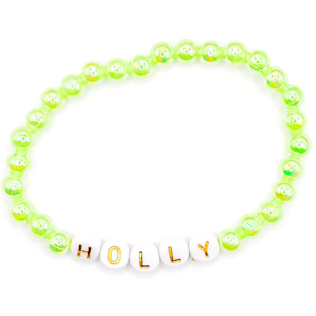 Green "Holly" Beaded Bracelet