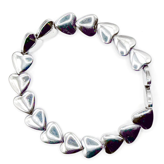Heart of Steel Beaded Bracelet