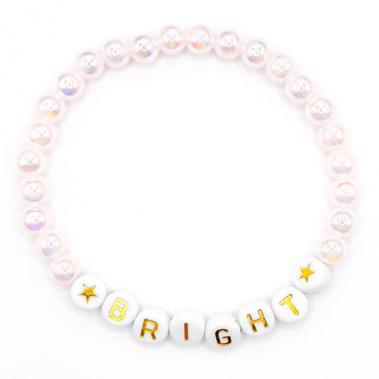 Pink "Bright" Beaded Bracelet