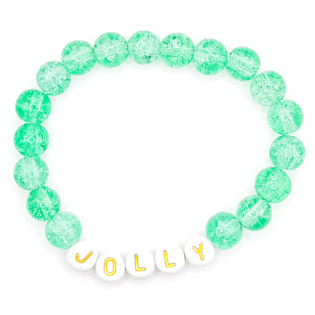 Jolly Holiday Bubbles Glass Beaded Bracelet