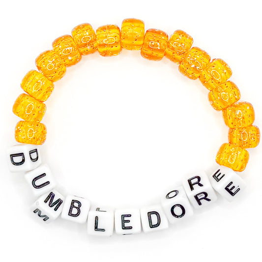 Orange "Dumbledore" Beaded Bracelet
