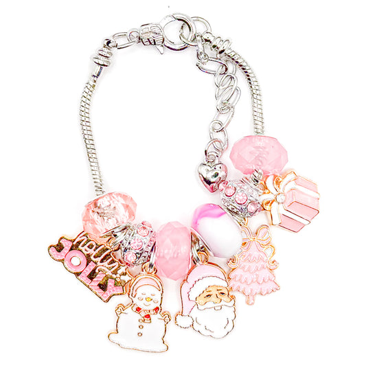 Holly Jolly Santa European Charm Bracelet