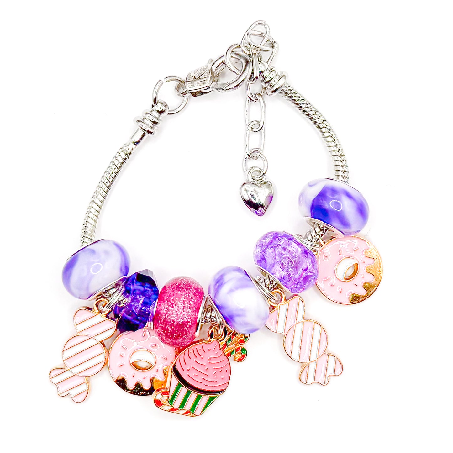Cupcake Christmas European Charm Bracelet