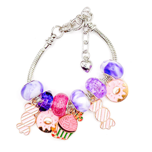 Cupcake Christmas European Charm Bracelet