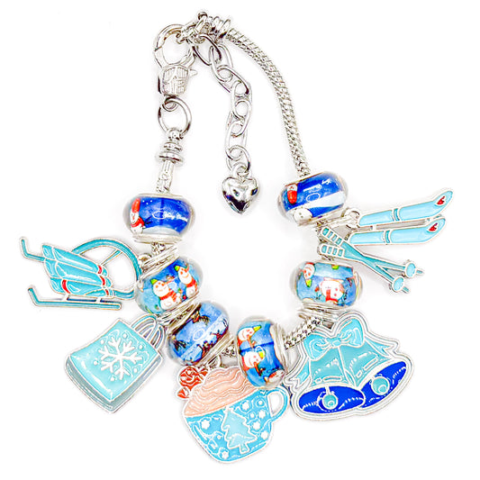 Christmas Coffee European Charm Bracelet