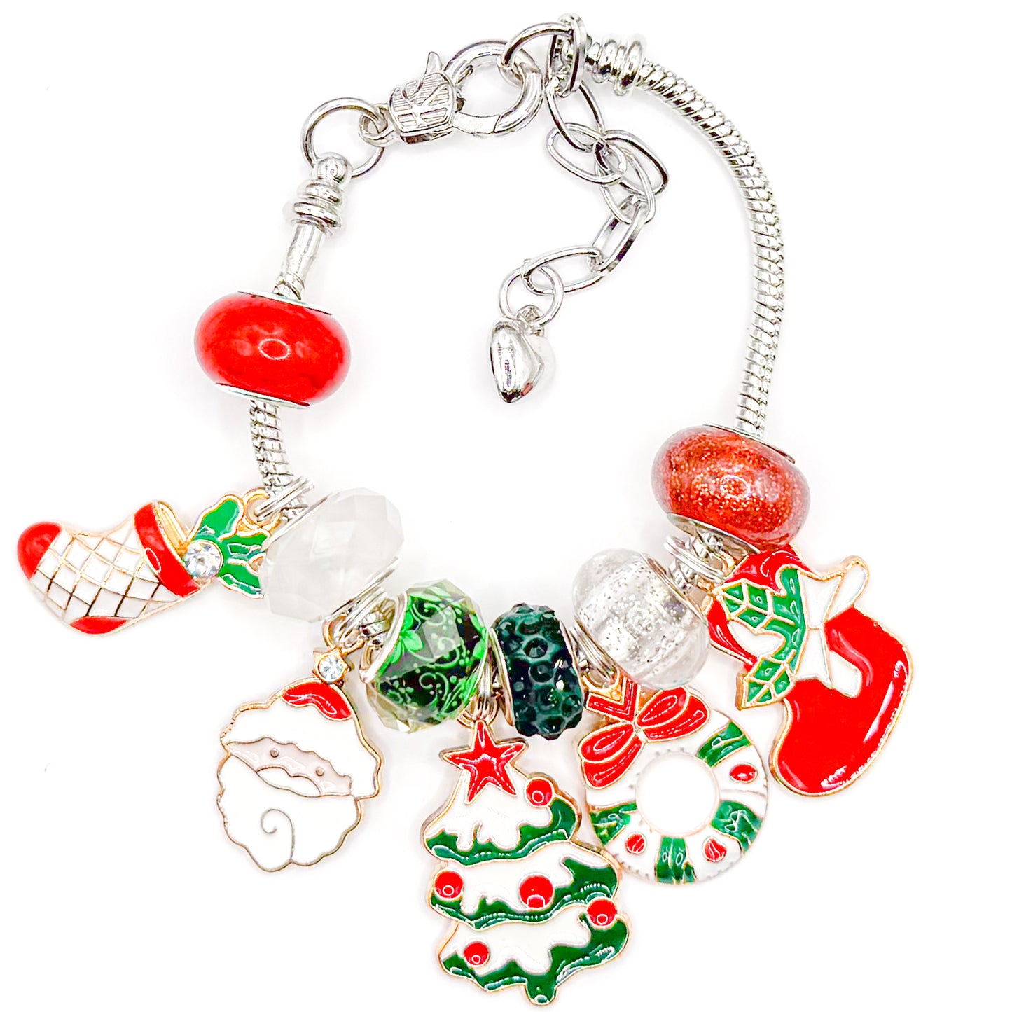 Snowy Christmas European Charm Bracelet