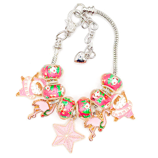 Tropical Christmas European Charm Bracelet