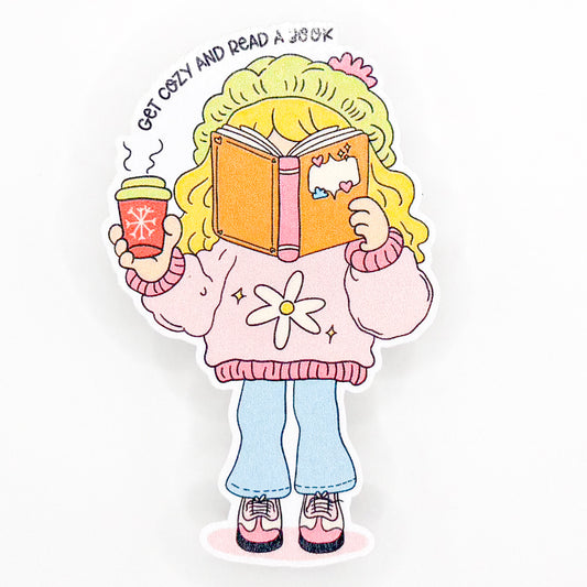 Get Cozy and Read a Book Sticker