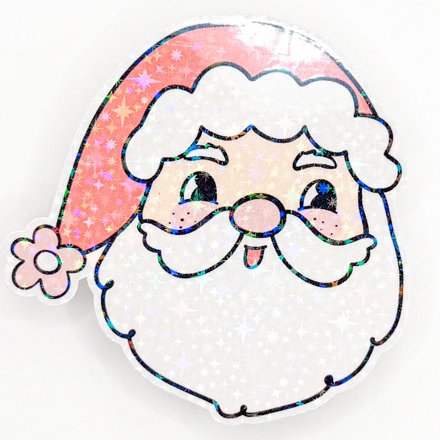 Classic Santa Holographic Sticker