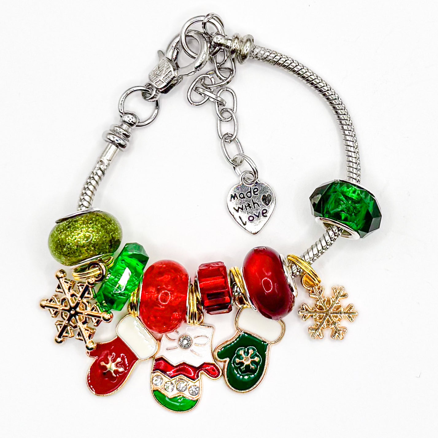 Lost Winter Mittens European Charm Bracelet