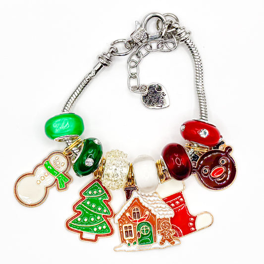 Snowy Holiday  European Charm Bracelet