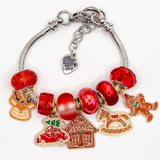 Vintage Christmas Vibes European Charm Bracelet