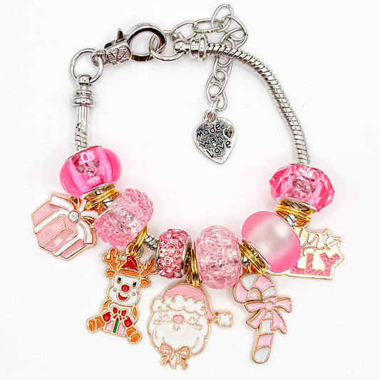 Sparkly Christmas European Charm Bracelet