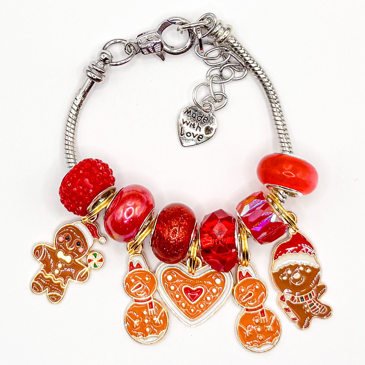 Gingerbread Cuties European Charm Bracelet