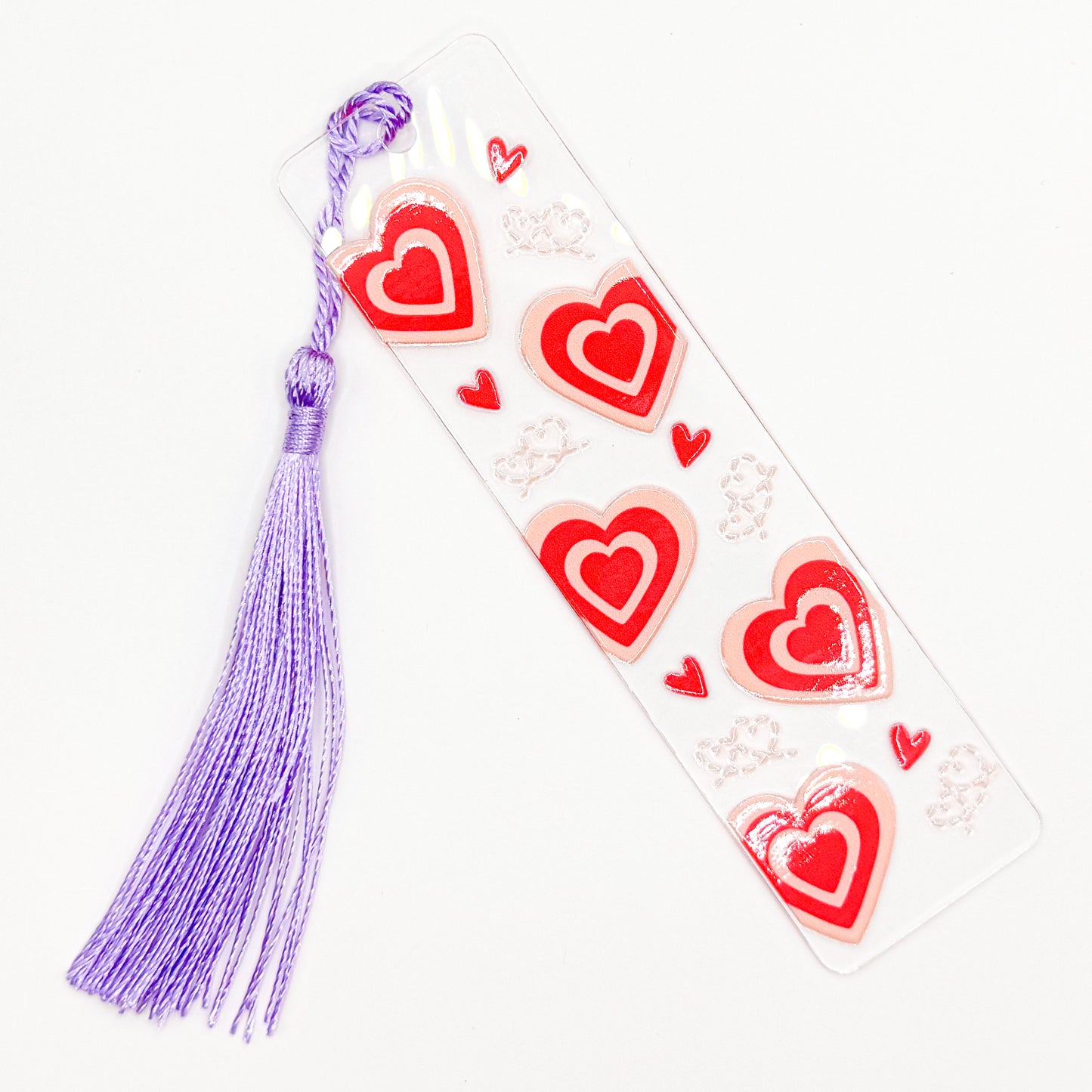 Groovy Hearts Acrylic Bookmark