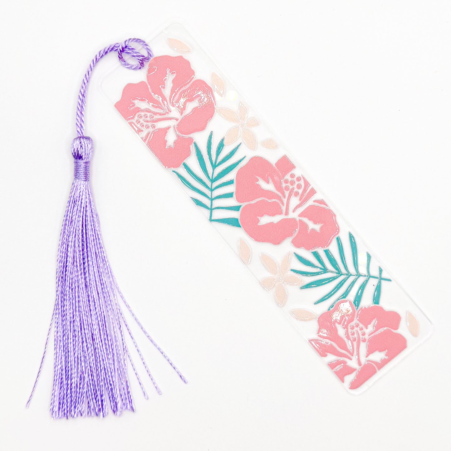 Tropical Flowers Acrylic Bookmark