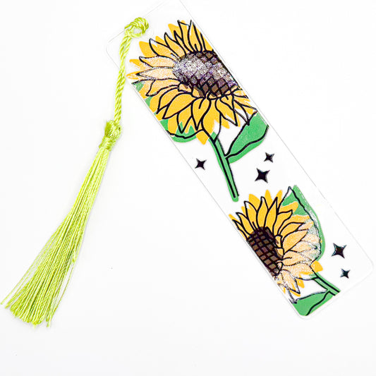 Sunshine Sunflower Acrylic Bookmark