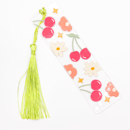 Sweet Cherries Acrylic Bookmark