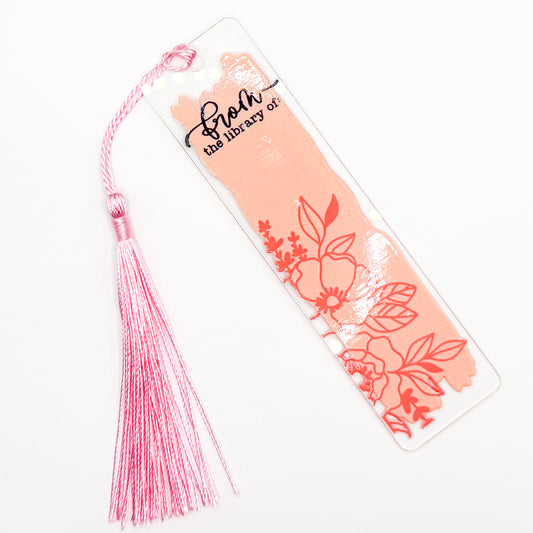 From The Library Of Acrylic Bookmark