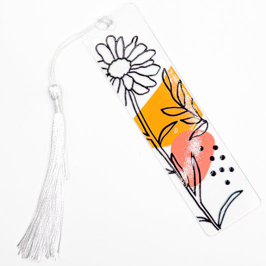 Cozy Aesthetic Flower Acrylic Bookmark